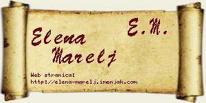 Elena Marelj vizit kartica